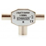 Тройник Schwaiger для TV кабеля (kastd)