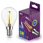 Лампа светодиодная Rev шар Filament Е14 5 Вт теплый свет (kastd)