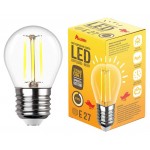 Лампа филаментная АШАН Красная птица Шар Е27 теплый свет, 8 Вт (kastd)