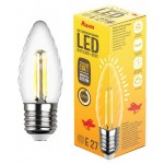 Лампа филаментная АШАН Красная птица Свеча на ветру Е27 теплый свет, 8 Вт (kastd)