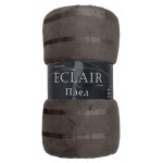 Плед ECLAIR Страйп коричневый, 200х220 см (kastd)