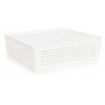 Корзинка Полимербыт Traymix с крышкой белая, 16,5 л (kastd)