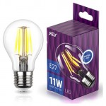 Лампа светодиодная REV DECO Filament груша Premium A60 11Вт E27 4000K (kastd)