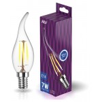 Лампа светодиодная REV DECO Filament свеча на ветру Premium FC37 7Вт E14 4000K (kastd)