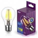 Лампа светодиодная REV DECO Filament груша Premium A60 11Вт E27 2700K (kastd)