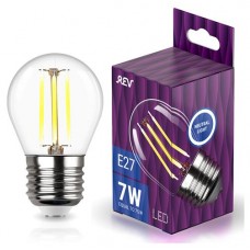 Лампа светодиодная REV DECO Filament шар Premium G45 7Вт E27 4000K 730Лм (kastd) в магазинах Ашан