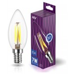 Лампа светодиодная REV DECO Filament свеча Premium С37 7Вт E14 4000K 730Лм (kastd)