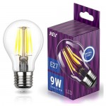 Лампа светодиодная REV DECO Filament груша Premium A60 9Вт E27 4000K 898Лм (kastd)