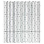Штора для ванны Fresh Code Black Geometry, 180x180 см (kastd)