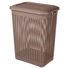 Корзина для белья Бытпласт Rattan Style, 50 л (kastd) в магазинах Ашан