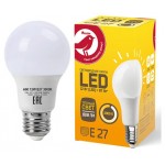 Лампа АШАН Красная птица светодиодная LED груша теплый свет, 12W Е27 (kastd)