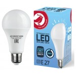 Лампа АШАН Красная птица светодиодная LED груша холодный свет, 20W Е27 (kastd)