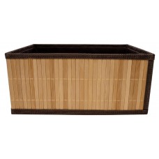 Корзина стеллажная Natural House бамбук коричневая, 32х25х15 см (kastd) в магазинах Ашан