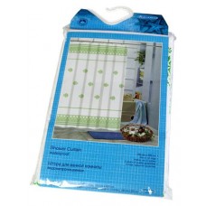 Штора для ванны и душа Aquarius Весна текстильная зеленая, 180х200 см (kastd) в магазинах Ашан