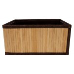 Корзина стеллажная Natural House бамбук коричневая, 29х23х14 см (kastd)