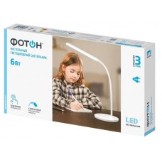 Светильник настольный Фотон 6Вт белый (kastd) в магазинах Ашан