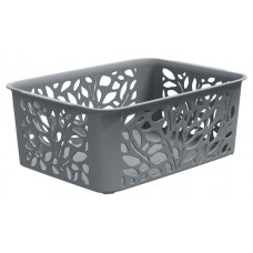 Корзина Полимербыт Leaves серая, 4 л (kastd) в магазинах Ашан