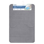 Набор ковриков для ванны и туалета Вилина светло-серый, 50х50/50х80 см (kastd) Набор ковриков для ванны и туалета Вилина светло-серый, 50х50/50х80 см (kastd)