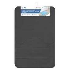 Набор ковриков для ванны и туалета Вилина черный, 50х50/50х80 см (kastd) в магазинах Ашан