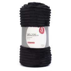 Плед Actuel черный, 180х220 см (kastd) в магазинах Ашан