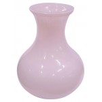 Ваза стеклянная настольная декоративная NinaGlass Нежно-розовый, 20 см (kastd)