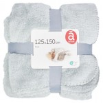 Плед Actuel однотонный шерпа светло-серый, 125х150 см (kastd)