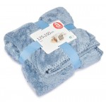 Плед Actuel однотонный шерпа голубой, 125х150 см (kastd)