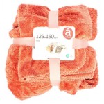 Плед Actuel однотонный шерпа красный, 125х150 см (kastd)