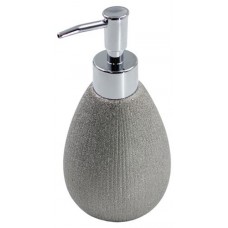 Диспенсер для жидкого мыла керамический серебряная глазурь, 8,3х8,3х17,4 см (kastd) в магазинах Ашан