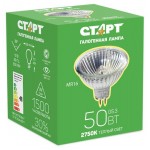 Лампа галогенная СТАРТ 75W GU5,3 MR16 12V (kastd)