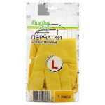Перчатки хозяйственные Каждый день размер L, 1 пара (kastd) Перчатки хозяйственные Каждый день размер L, 1 пара (kastd)