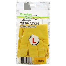 Перчатки хозяйственные Каждый день размер L, 1 пара (kastd) в магазинах Ашан