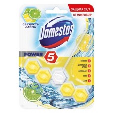 Туалетный блок подвесной Domestos Power 5 Свежесть лайма, 55 г (kastd) в магазинах Ашан