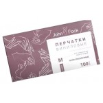 Перчатки John Pack виниловые размер M, 100 шт (kastd) Перчатки John Pack виниловые размер M, 100 шт (kastd)