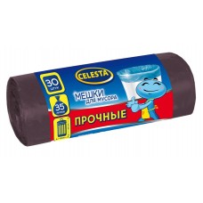 Мешки для мусора Celesta 35 л, 30 шт (kastd) в магазинах Ашан