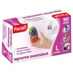 Перчатки Paclan виниловые размер L, 100 шт (kastd) Перчатки Paclan виниловые размер L, 100 шт (kastd)