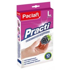 Перчатки хозяйственные Paclan Виниловые размер L,10 шт (kastd) в магазинах Ашан