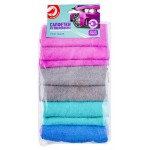 Салфетки универсальные АШАН Красная птица из микрофибры для любых поверхностей 30х30 см, 10 шт (kastd)