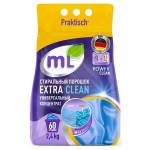 Порошок стиральный для цветного и белого белья Meine Liebe Extra Clean универсальный концентрат эффективная формула, 2,4 кг (kastd)