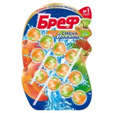 Туалетный блок подвесной Бреф Perfume Switch Персик-Яблоко, 3х50 г (kastd) в магазинах Ашан