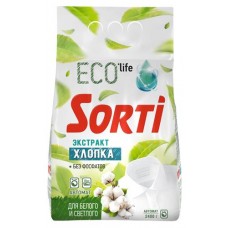 Стиральный порошок Sorti Экстракт хлопка Автомат, 2,4 кг (kastd) в магазинах Ашан