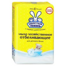 Мыло хозяйственное Ушастый нянь для детского белья отбеливающее, 180 г (kastd) в магазинах Ашан