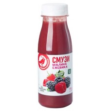 Смузи АШАН Красная птица малина ежевика, 250 мл (kastd) в магазинах Ашан
