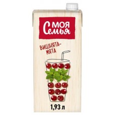 Напиток сокосодержащий Моя Семья Вишнята-Мята, 1,93 л (kastd) в магазинах Ашан