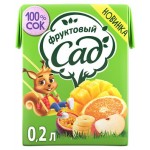 Сок Фруктовый сад Смесь фруктов с мякотью, 200 мл (kastd)