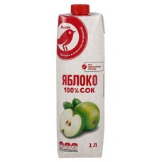 Сок АШАН Красная птица яблочный с 3 лет, 1 л (kastd) в магазинах Ашан
