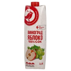 Сок АШАН Красная птица виноградно-яблочный с 3 лет, 1 л (kastd) в магазинах Ашан