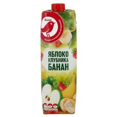 Нектар АШАН Красная птица со вкусом яблока клубники и банана, 1 л (kastd) в магазинах Ашан