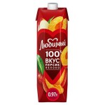 Нектар Любимый персиковый с мякотью, 970 мл (kastd)