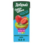 Напиток сокосодержащий Добрый Active kid яблоко-клубника-киви, 200 мл (kastd) Напиток сокосодержащий Добрый Active kid яблоко-клубника-киви, 200 мл (kastd)